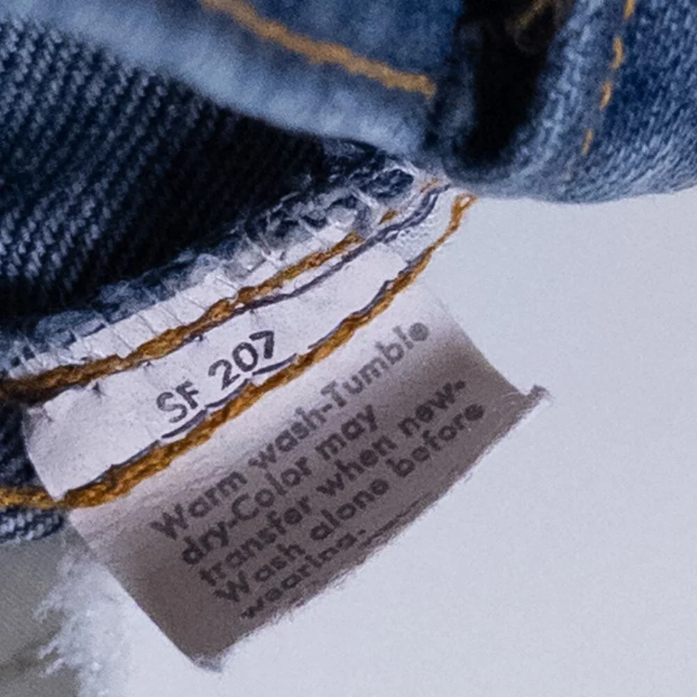 Levis zip tab